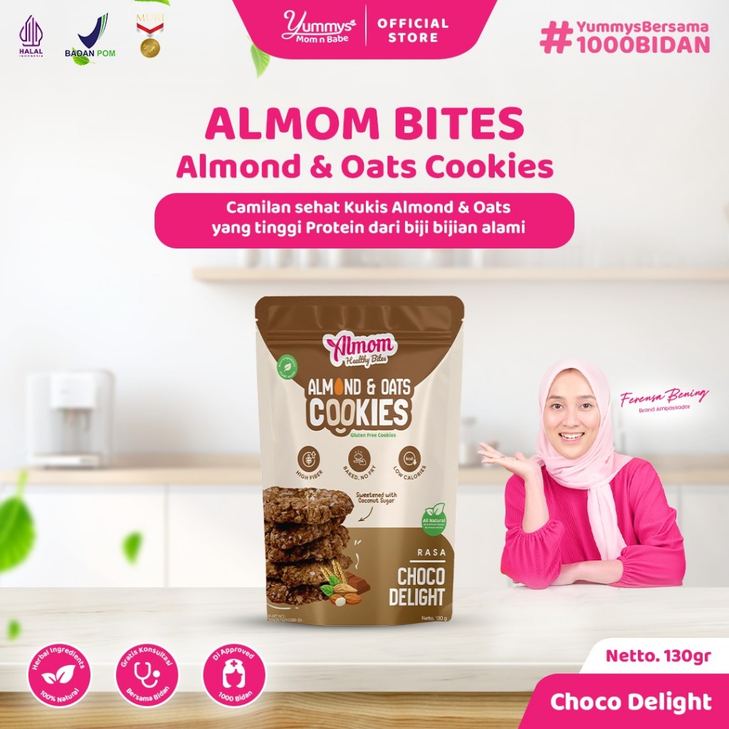 

Almom Cookies - Sehatnya Almond dan Oats dalam Camilan Nikmat | Direkomendasikan Untuk bumil busui