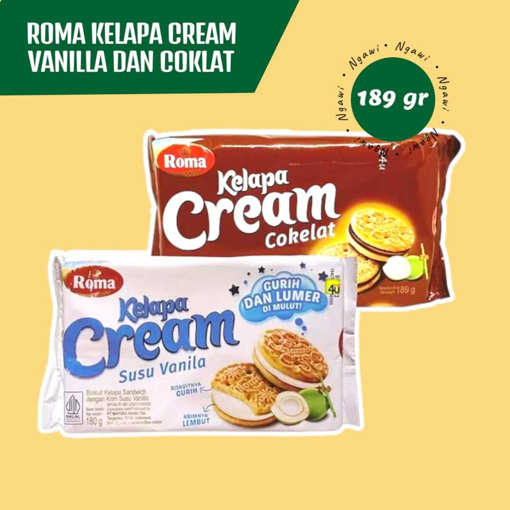 

Roma Kelapa Cream Coklat Vanila 180g