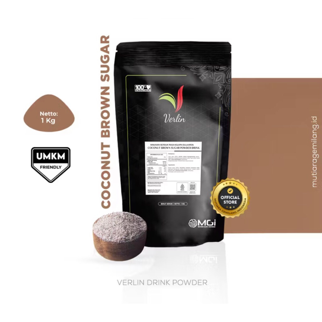 

Verlin Drink Powder rasa coconut brown sugar kemasan 1 kg/ bubuk. Bubuk minuman kekinian