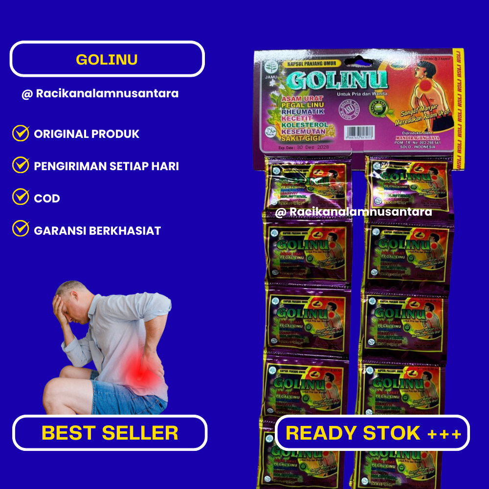 

GOLINU KAPSUL ORIGINAL ASAM URAT 20 SACHET