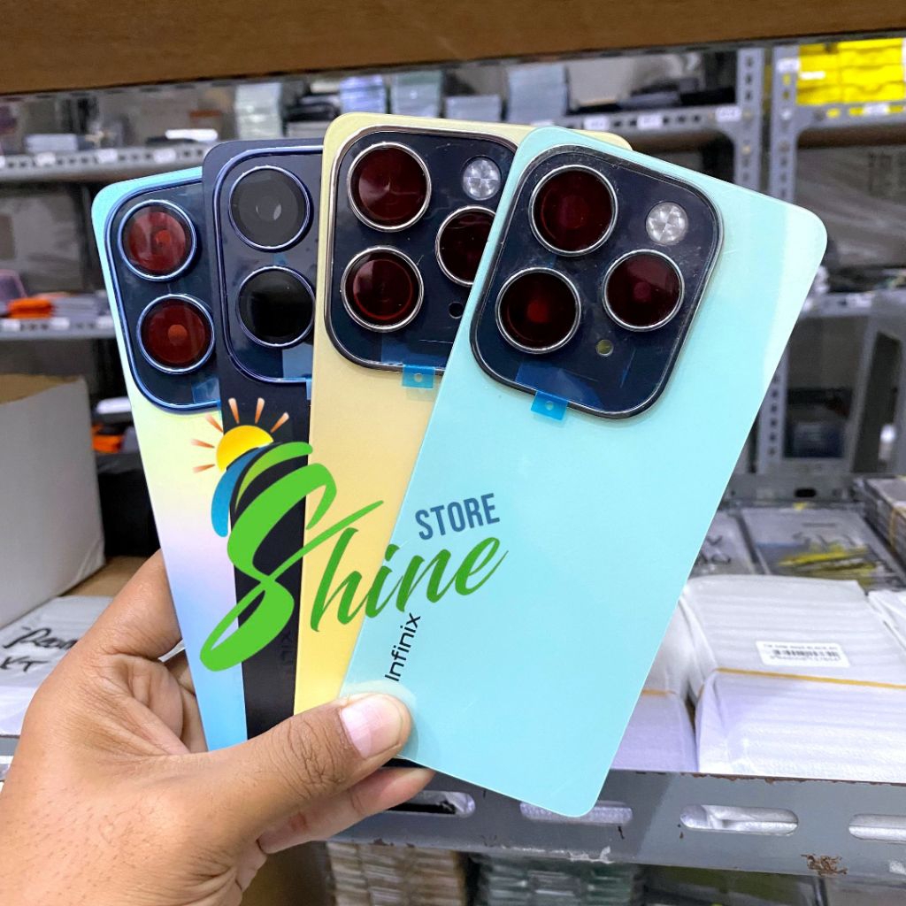 Backdoor Tutup Belakang HP Infinix Hot 40 Pro X6837 Bekdor + Ring Kaca Kamera