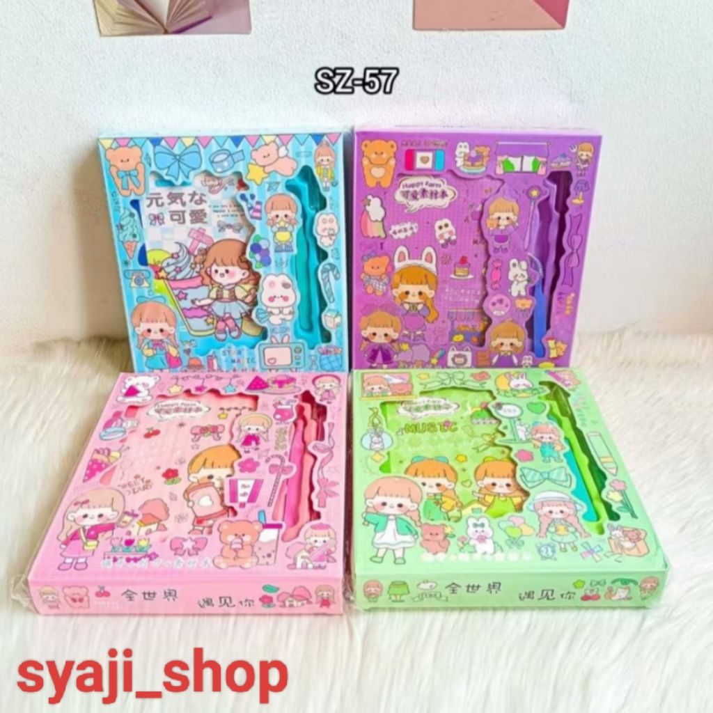 

PAKET STICKER BOX SZ 57 LUCU UNIK DAPAT PENJEPIT DAN CUTTER PEN MURAH COD