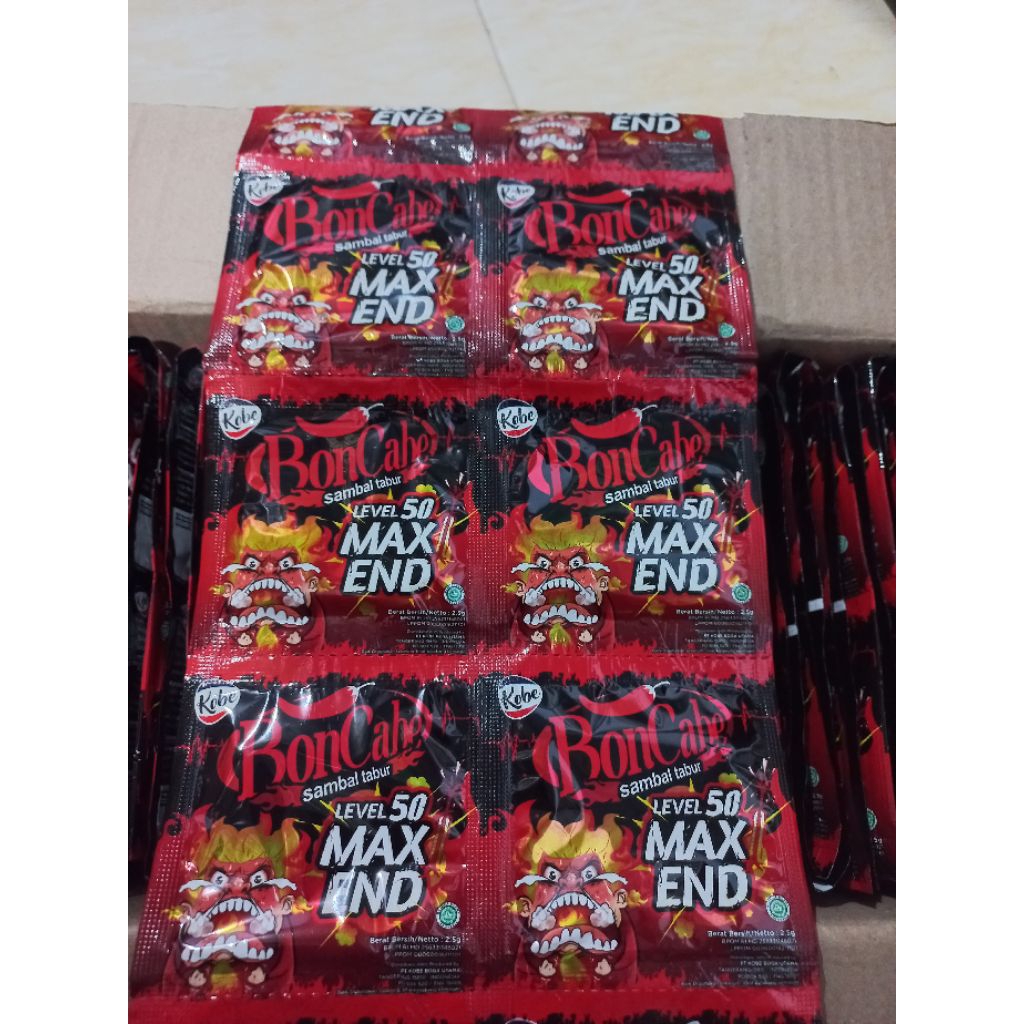 

2 renteng bon cabe level 50 & 15 , isi 24 pcs