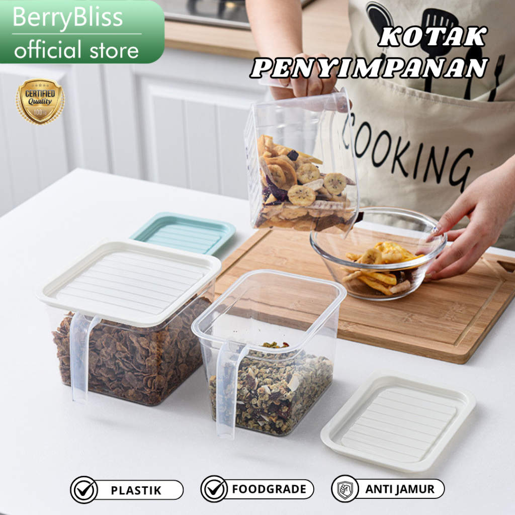 Berrybliss - Kotak Kontainer Makanan Kecil - Kotak Penyimpanan Kulkas Container Storage Box Serbagun