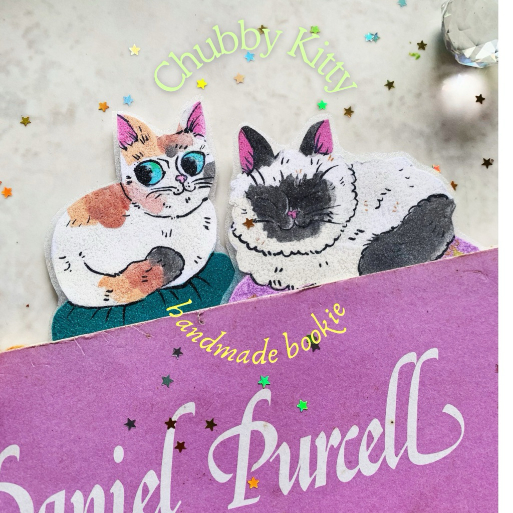 

Chubby kitty handmade cat bookmark / pembatas buku kucing by Guyu