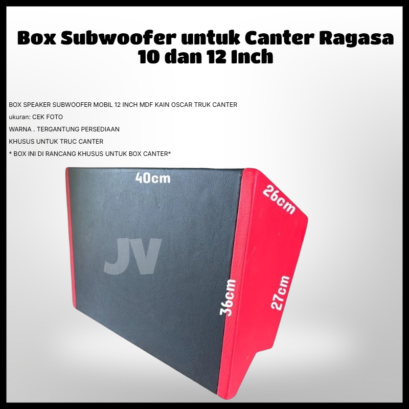 Box Subwoofer untuk Canter Ragasa 10 dan 12 Inch