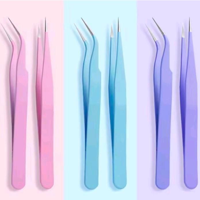 

2 Pcs Pinset Stiker Warna-warni Pinset Stiker Buku Tulis Kantor Sekolah