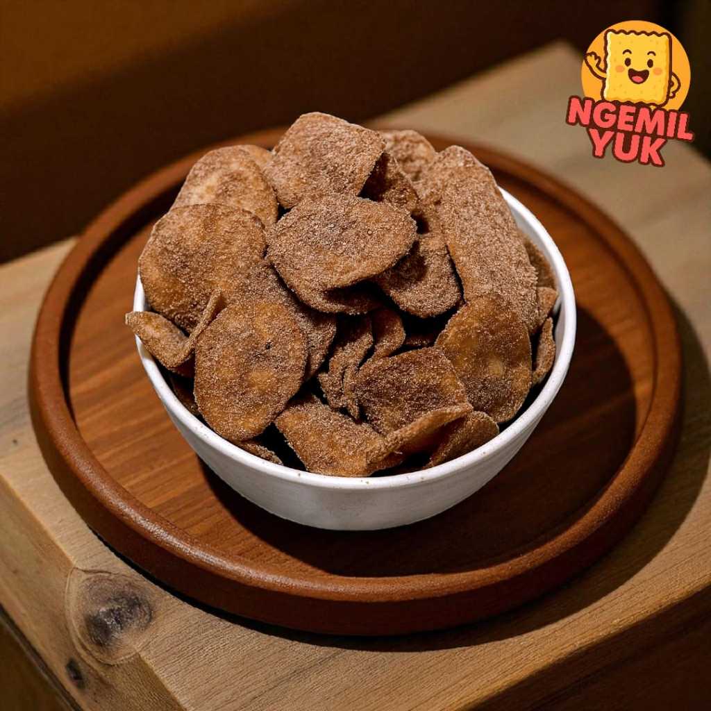 

500gram Keripik pisang Cokelat Isi Lebih Banyak kripik pisang khas lampung pisang kepok cokelat