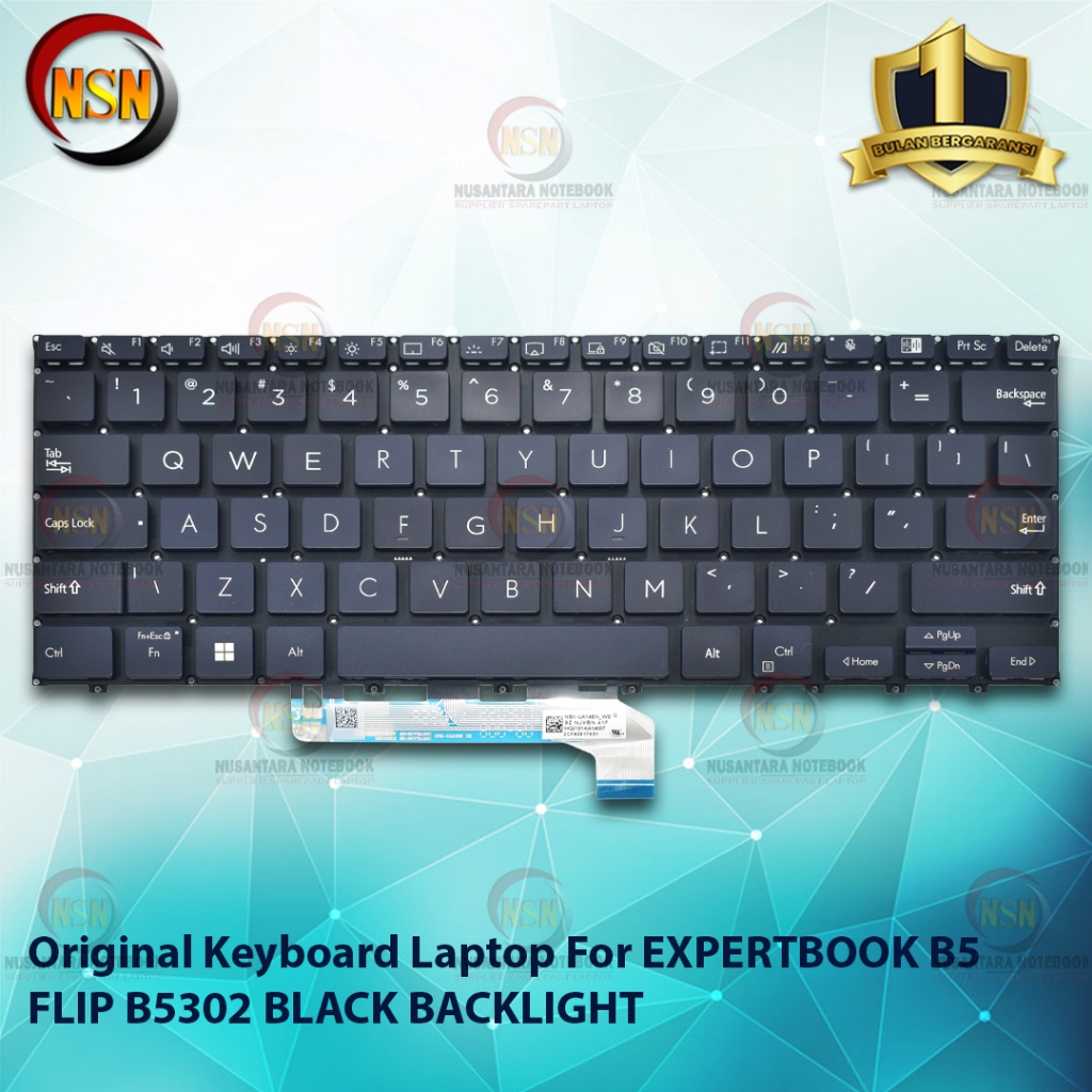 Original Keyboard Laptop for ASUS EXPERTBOOK B5 FLIP B5302 BLACK BACKLIGHT