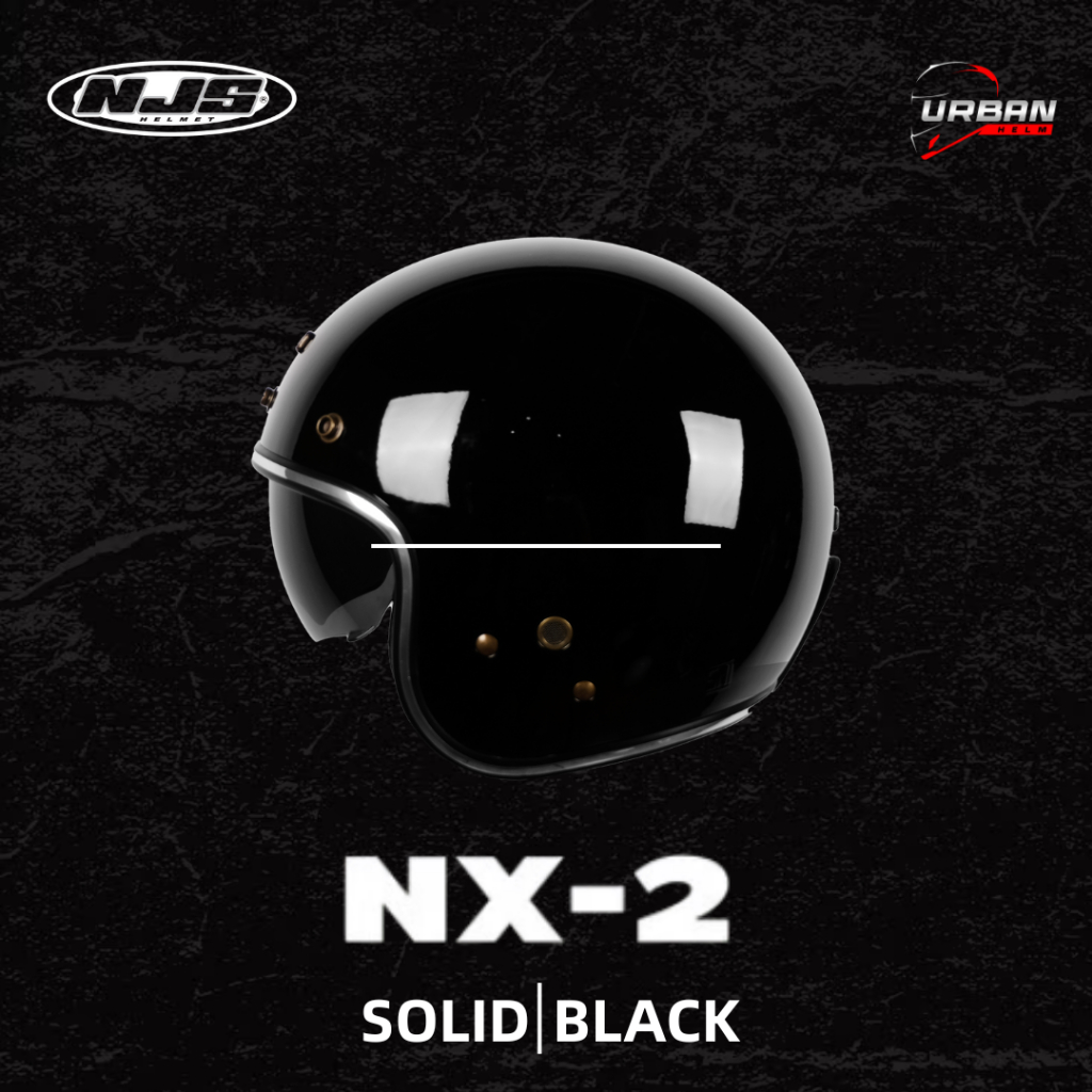 NJS NX-2 Solid (FREE PET) - Helm Retro | NJS Retro | Helm Bogo | NJS Bogo | Bogo Polos | NJS ORI | S