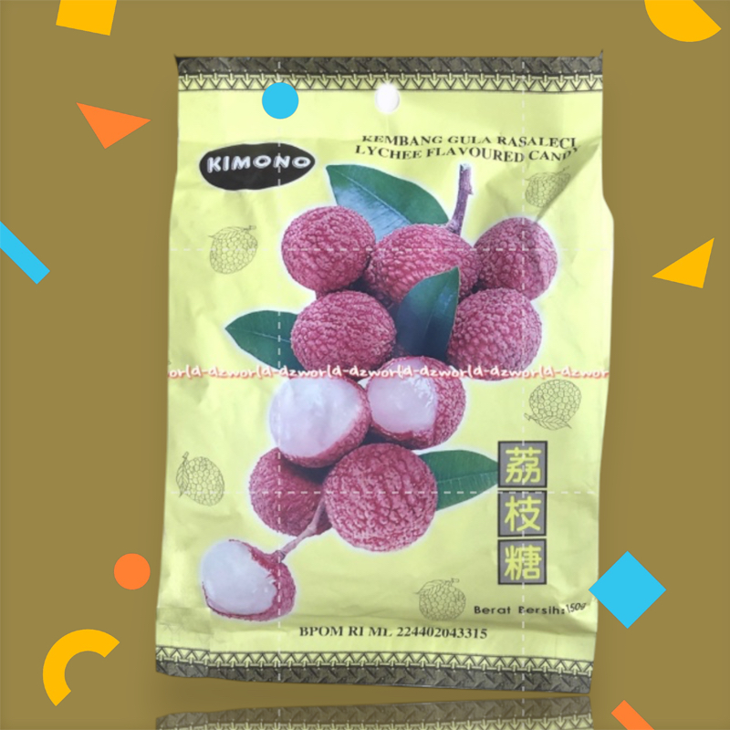 

Kimono 150gr Candy Lychee Flavour Kembang Gula 150gram Permen Rasa Buah Leci Kimonno