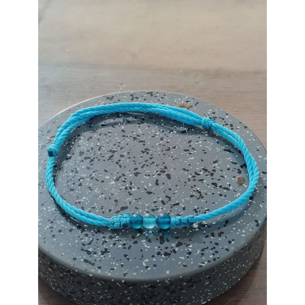 Gelang tali batu blue sapphire