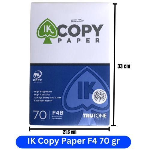 

Kertas HVS F4 70 gr IK Copy Paper / 1 RIM 500 Lembar / HVS Folio