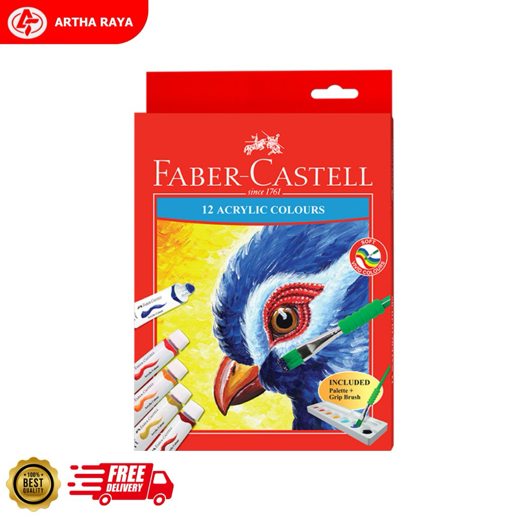 

Cat Acrylic Faber Castell 12 Warna
