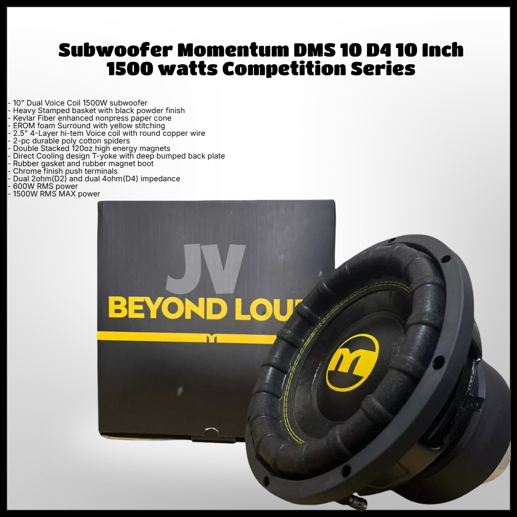 Subwoofer Momentum DMS 10 D4 10 Inch 1500 watts Competition Series