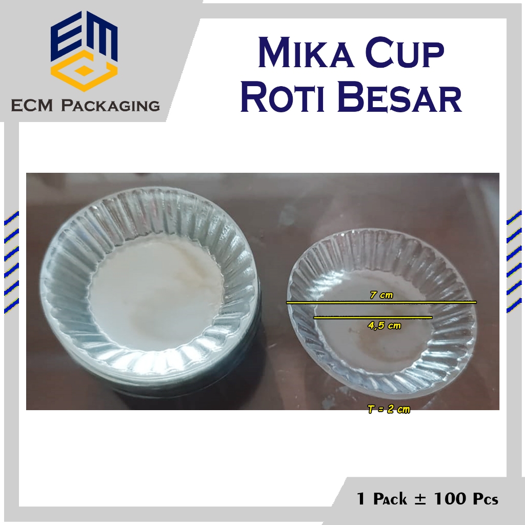 Mika Cup Roti Bulat BESAR 100 pcs | Mika Tray Sambal Saos Kecap Kecil Besar / Mika Puding Telur Cepl