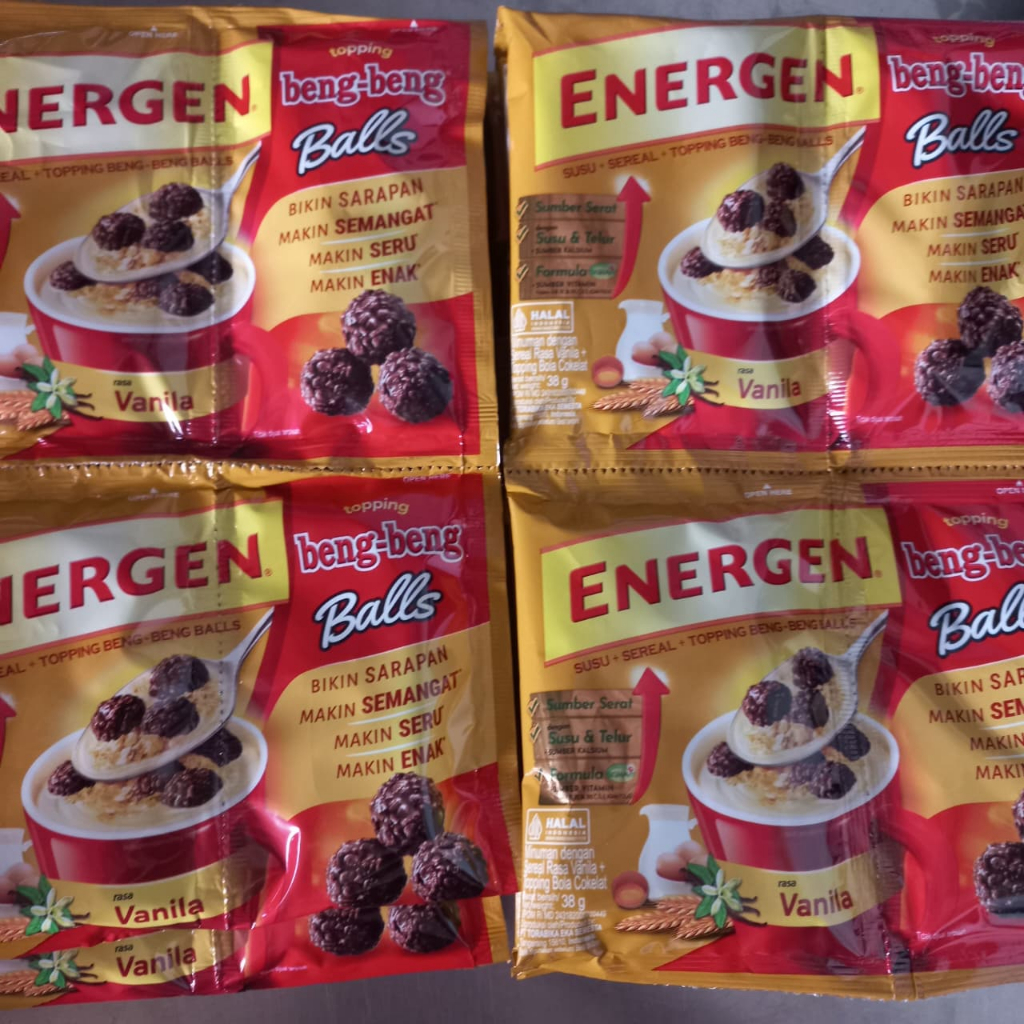

ENERGEN VANILLA TOPING BENGBENG BALL 1 RENCENG(10 SACHET)