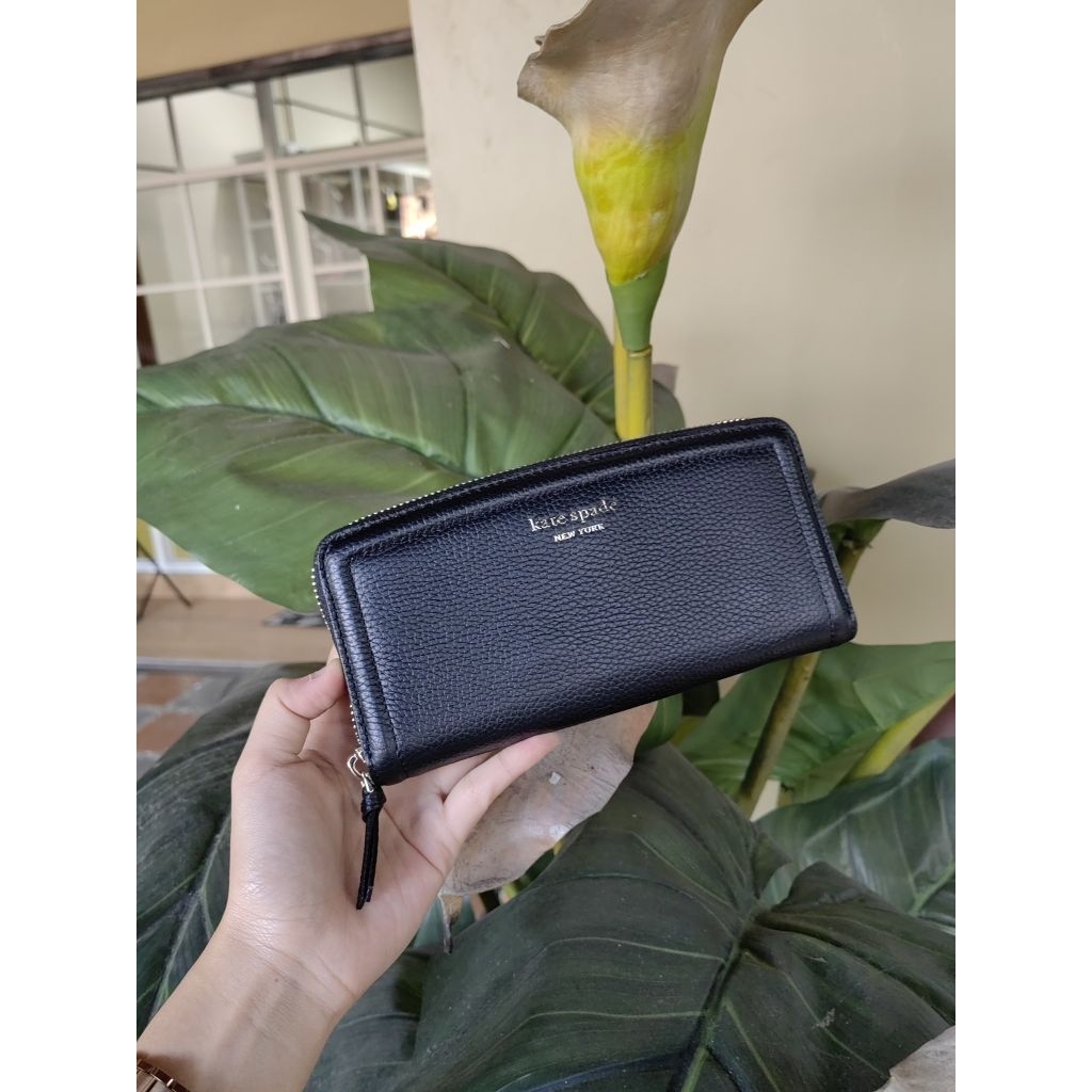 Kate Spade Convert Long Wallet Leather Black