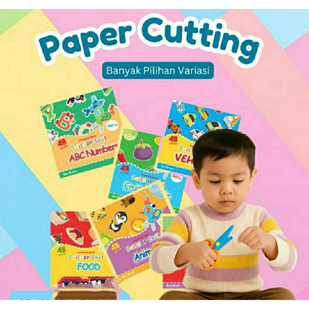

LEMBAR AKTIVITAS MENGGUNTING latihan menggunting/ gunting/ Cutting Paper Scissor Skills