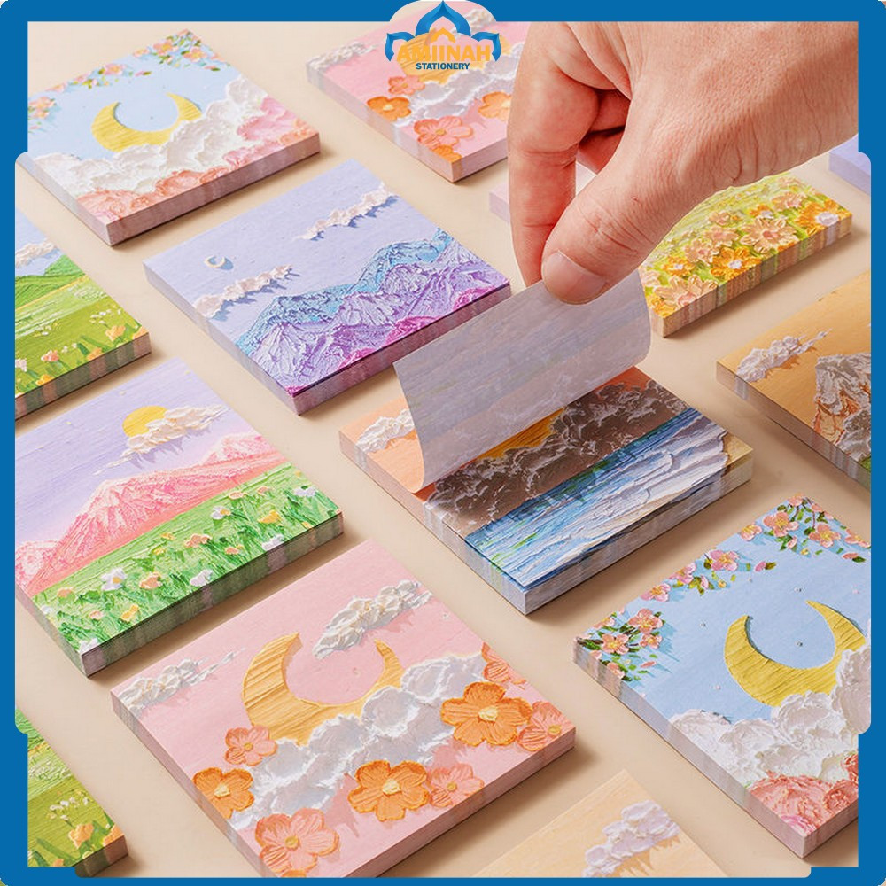 

Memo Tempel Notes Pemandangan / Memo Tempel Aesthetic Sticky Notes Motif Alam Indah / Note Beauty nature / Memopad lucu Amiinah Stationery A37