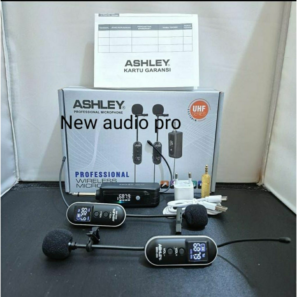 Mic wireless Ashley MRH 200,MRC 200,MRH 100,MRC 100 headset jepit original bando