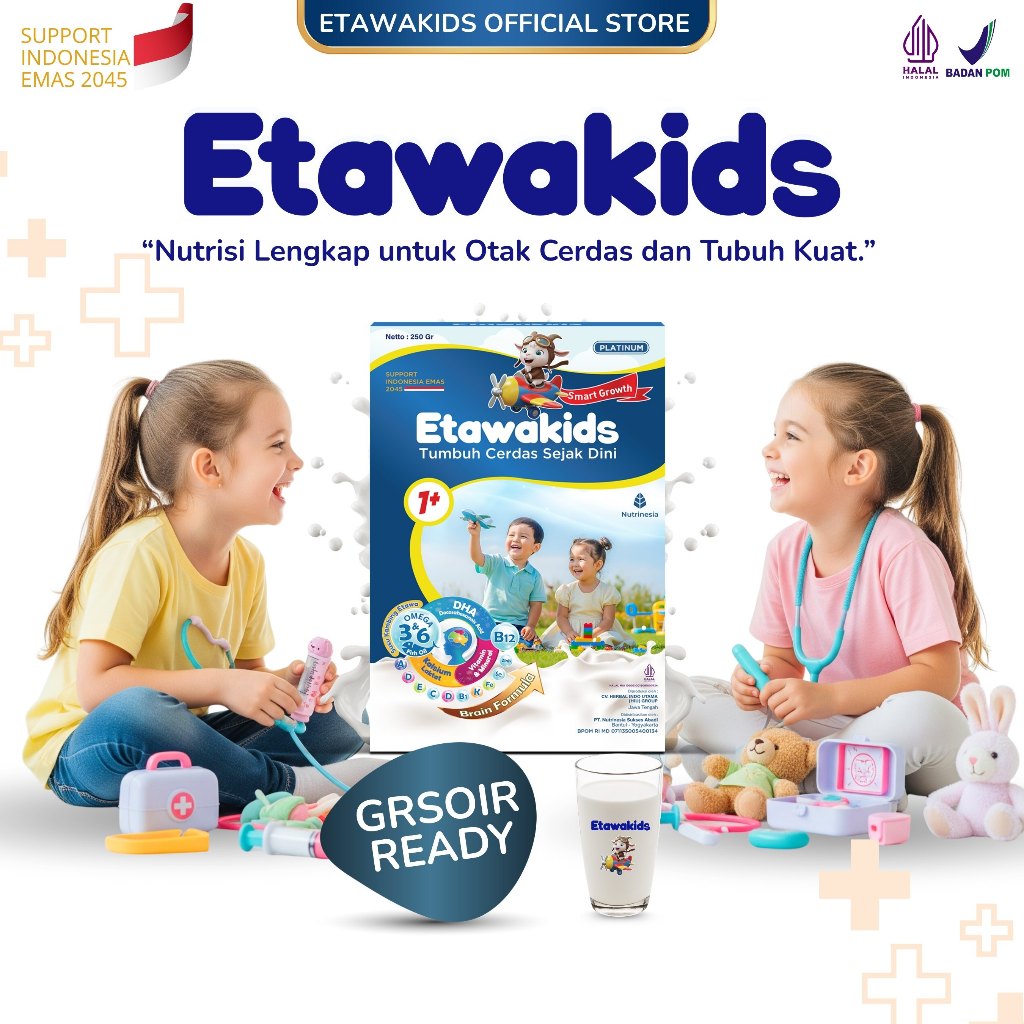 

Etawakids Susu Kecerdasan Anak dengan DHA, Omega 3 & 6, Whey Protein, Vitamin & Mineral 1 Box