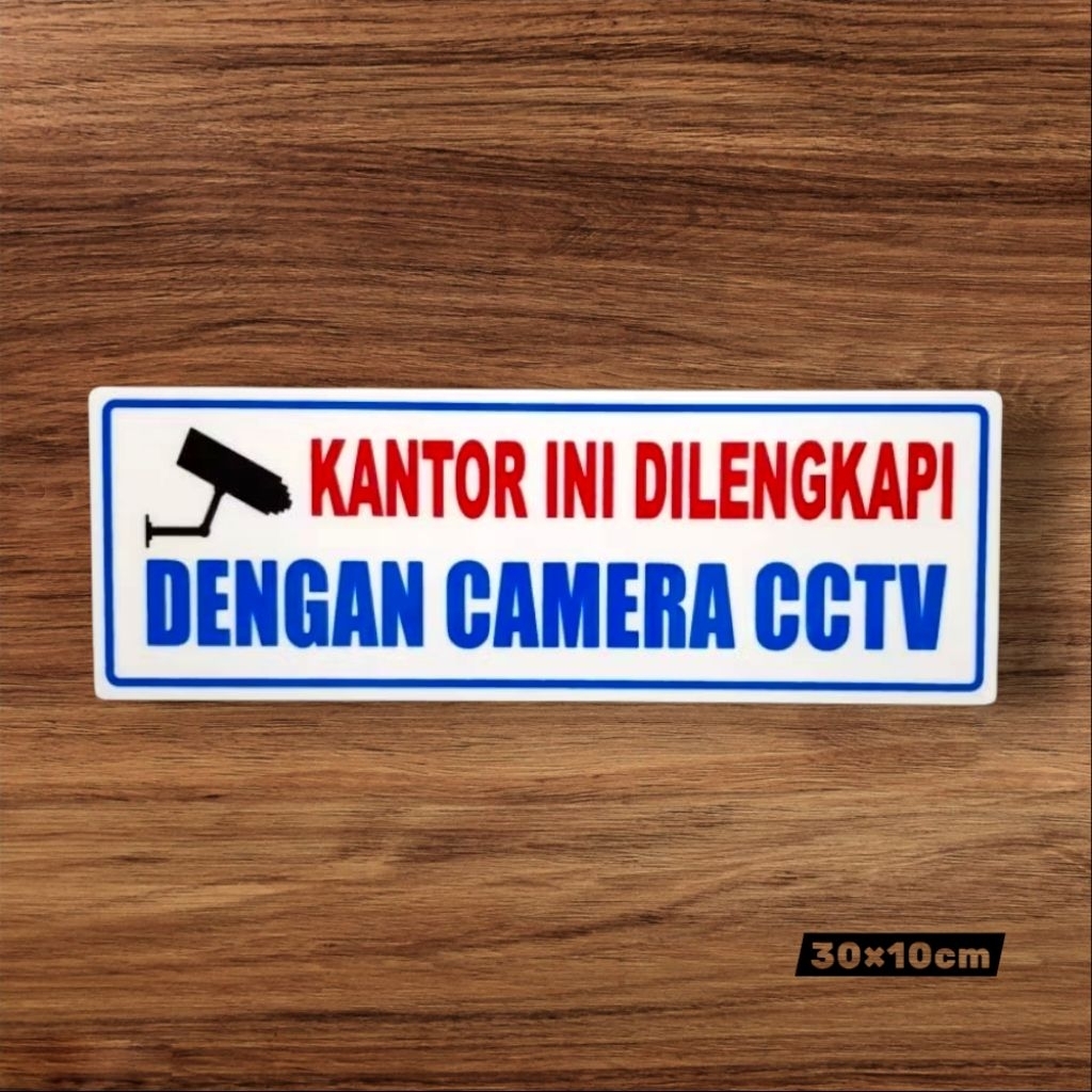 

Akrilik sign board KANTOR INI DI LENGKAPI DENGAN CAMERA CCTV