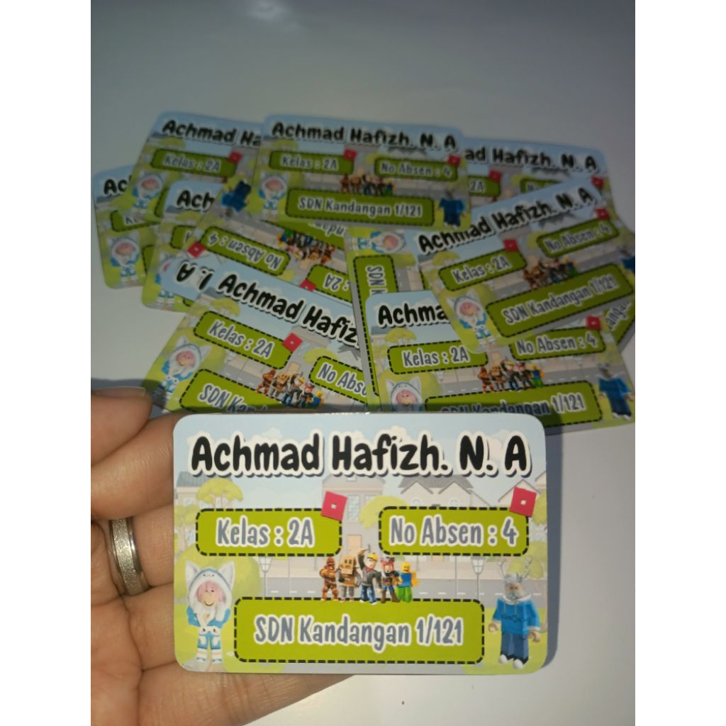 

stiker label buku pelajaran custom