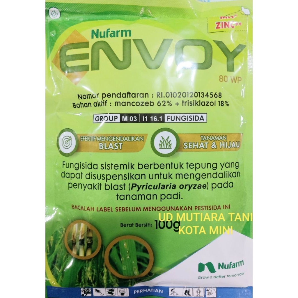 FUNGISIDA ENVOY PENYAKIT BLAST 100 GRAM