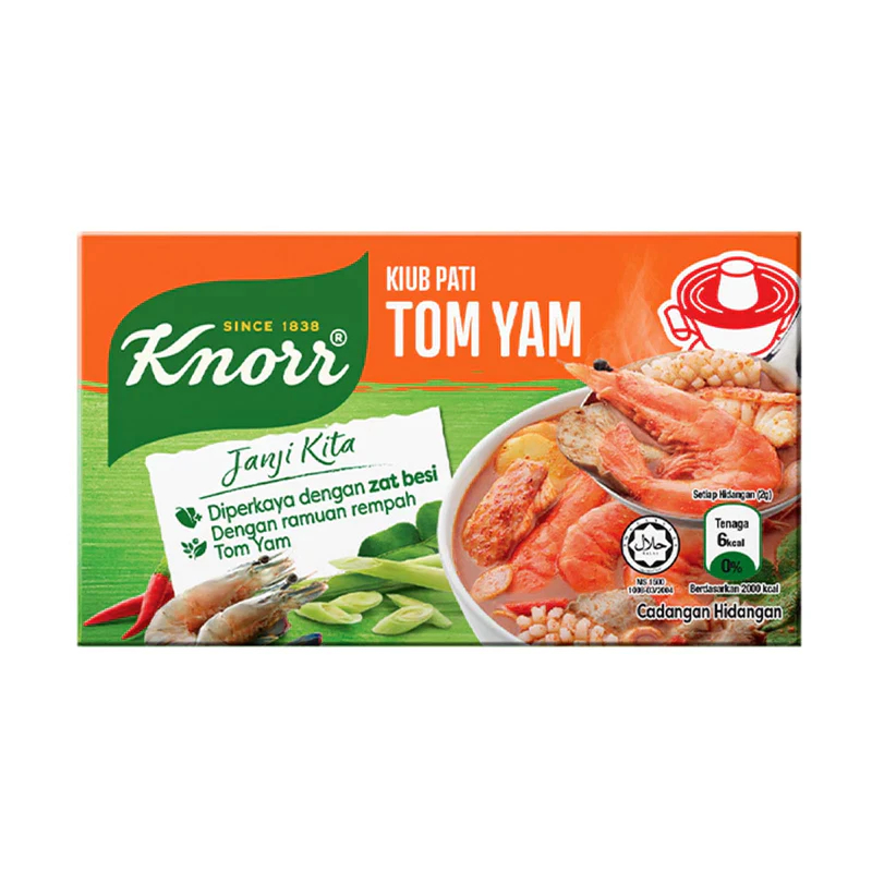 

Knorr Chicken Cube / Tomyam Cube / Ikan Bilis Cube / Beef Cube Knorr Malaysia Bumbu Ayam Tom Yam Kaldu Sapi BGS