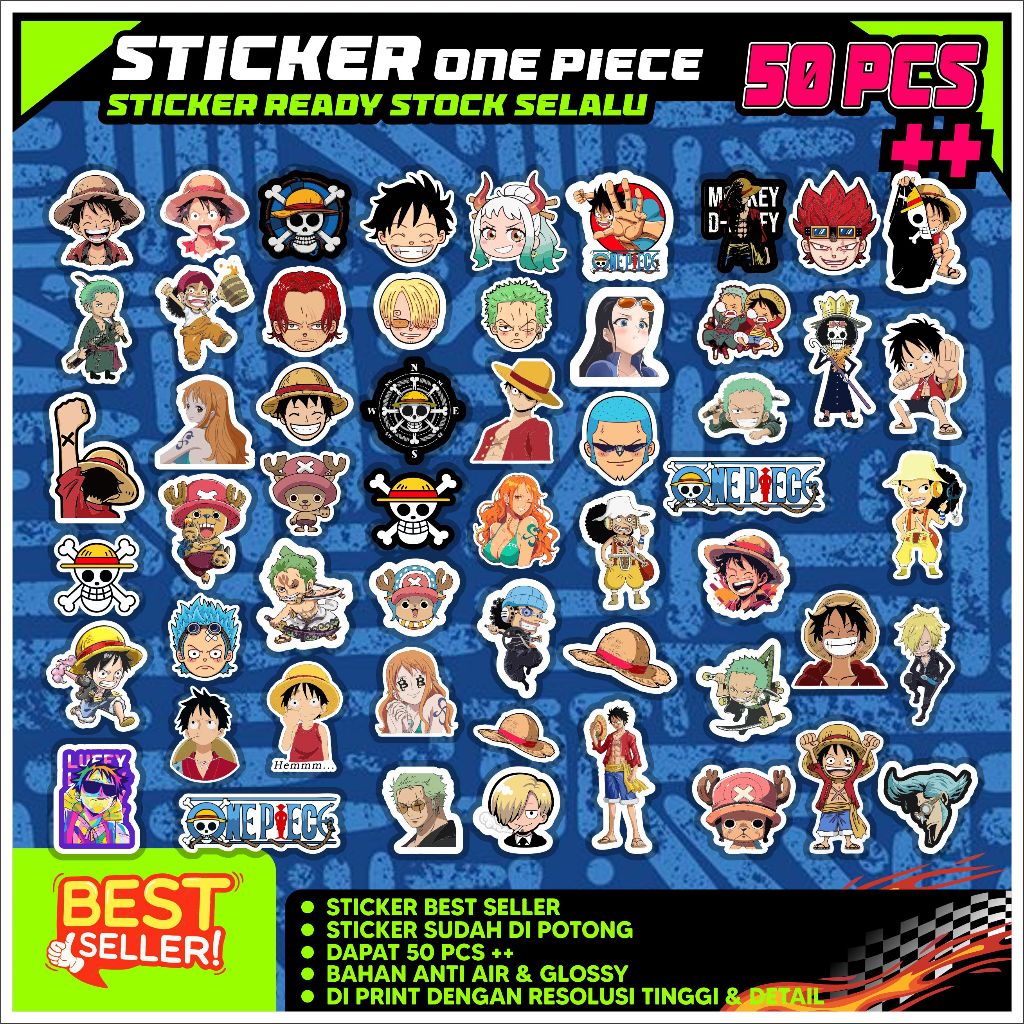 

Sticker One Piece 50 Pcs sudah di cutting & anti air