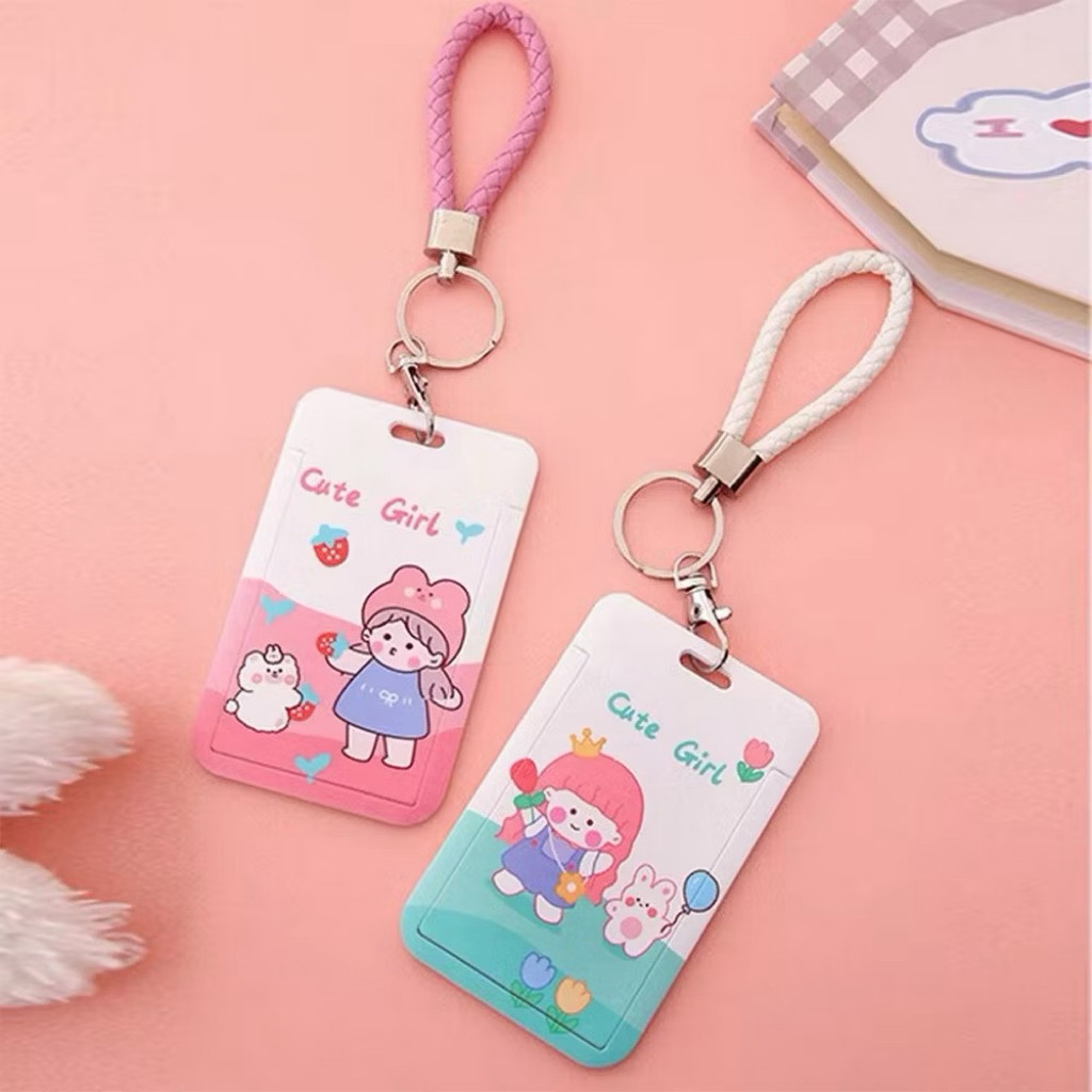 

ID Card Holder Motif Karakter Lucu Pelindung Kartu Name Tag / Tempat Kartu Akses Kantor MRT Busway E-Money Flazz Lanyard Stockami C1240