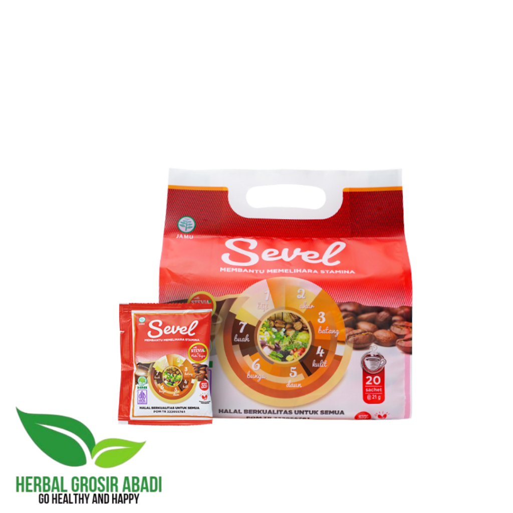 

Kopi Sevel | Kopi Herbal Ginseng 7 Elemen HNI Per Pouch 20 Sachet