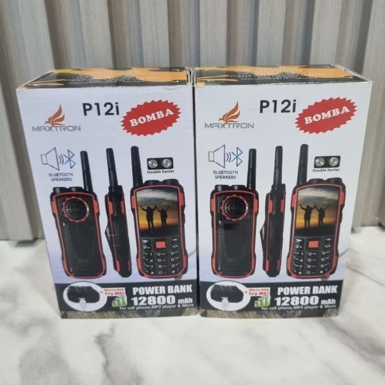 Maxtron Bomba P12i Hp Outdoor Hp gunung Garansi Resmi