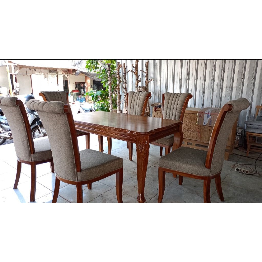 set meja makan 6kursi