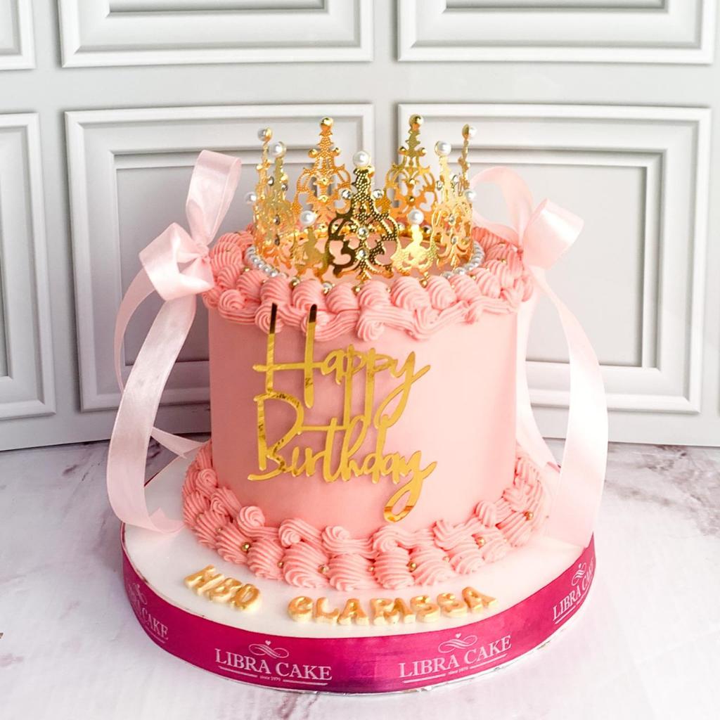 

Kue Ulang tahun/Birthday Cake/Kue Ultah tema Mahkota Ribbon/Kue Birthday jakarta