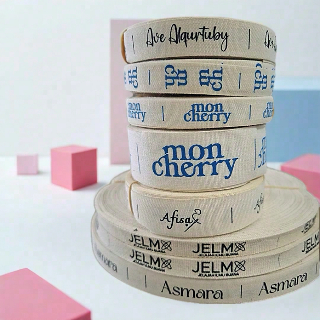 

label katun halus label katun import label baju(10 meter)