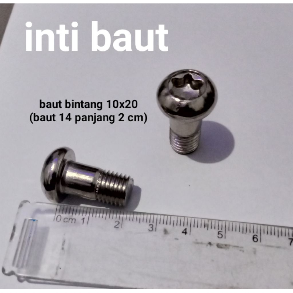 paket isi 10 pcs baut bintang 10x20 (baut 14).
