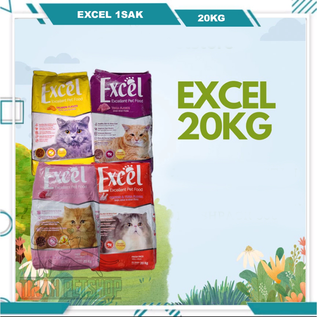 EXCEL KARUNGAN 20KG CURAH Makanan Kucing / Makanan Kucing Excel 20 kg / Dry Cat Food