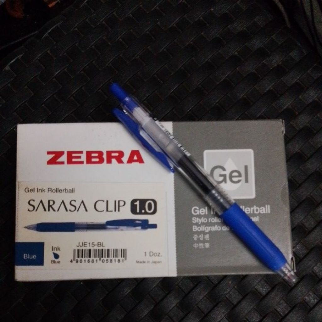 

pulpen gel zebra sarasa clip 1.0mm biru 1 pack