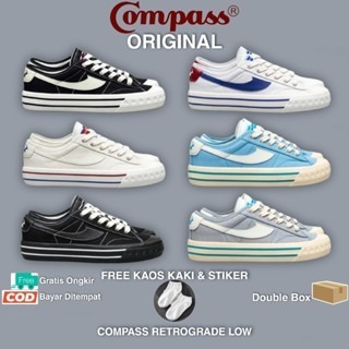 [ORIGINAL] Compass Retrograde Low Black White / Cream / White Blue / Blue Gum / Baby Blue / Double B