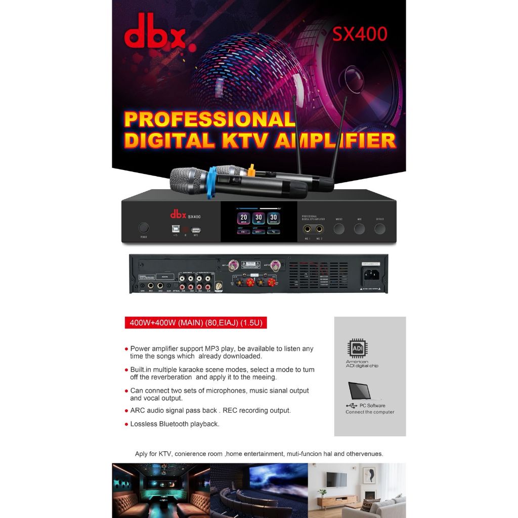 Digital Amplifier Karaoke DBX SX400 / SX-400