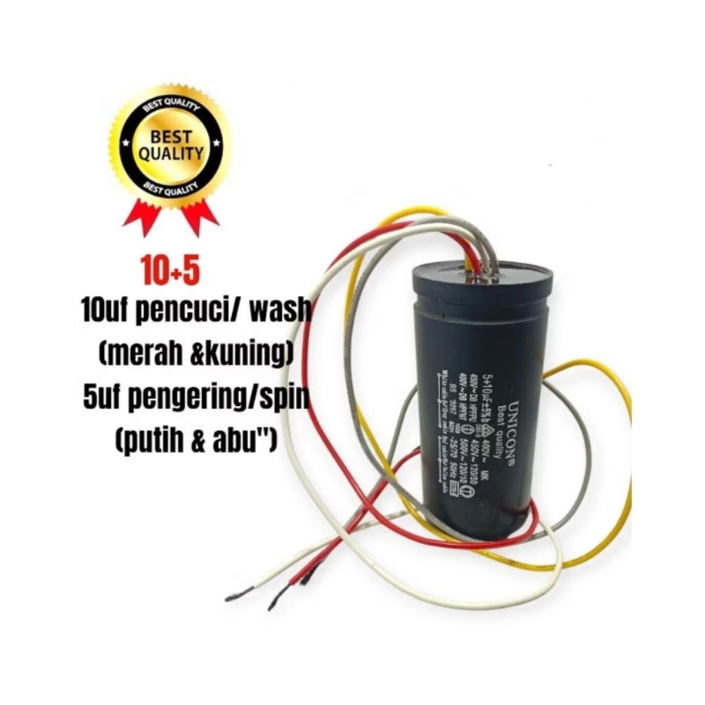 Kapasitor 9 Kg Mesin Cuci POLYTRON PWM 9057 9072 9076 9358 9366 9369 Capasitor Mesin Cuci Politron 2