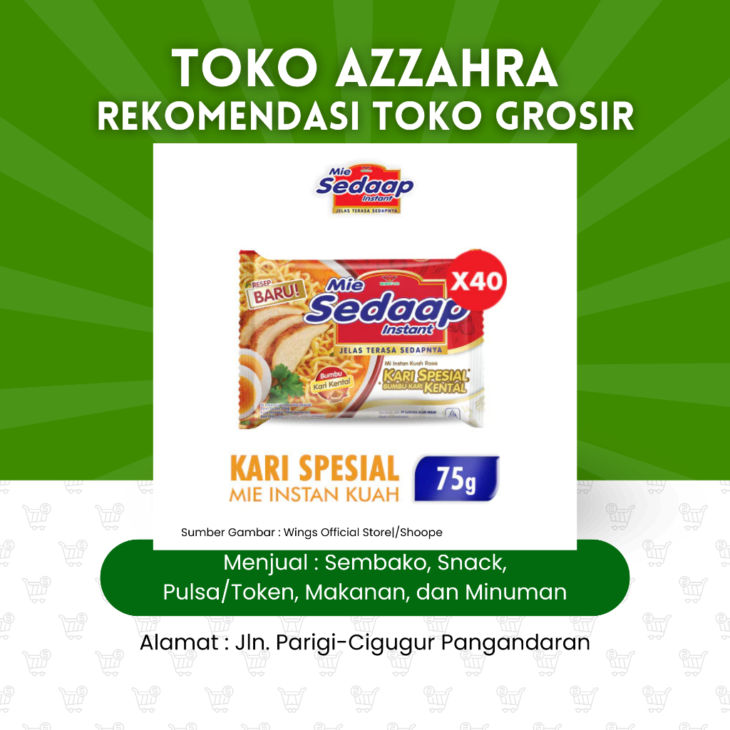 

Mie Sedap Kuah Instan Rasa Kari Special 75gram x 40