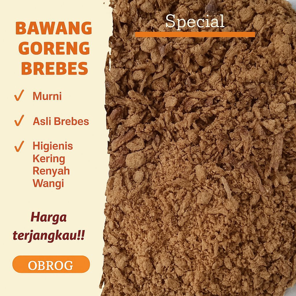 

1kg BAWANG GORENG BREBES RENYAH GRADE OBROG GURIH DAN WANGI