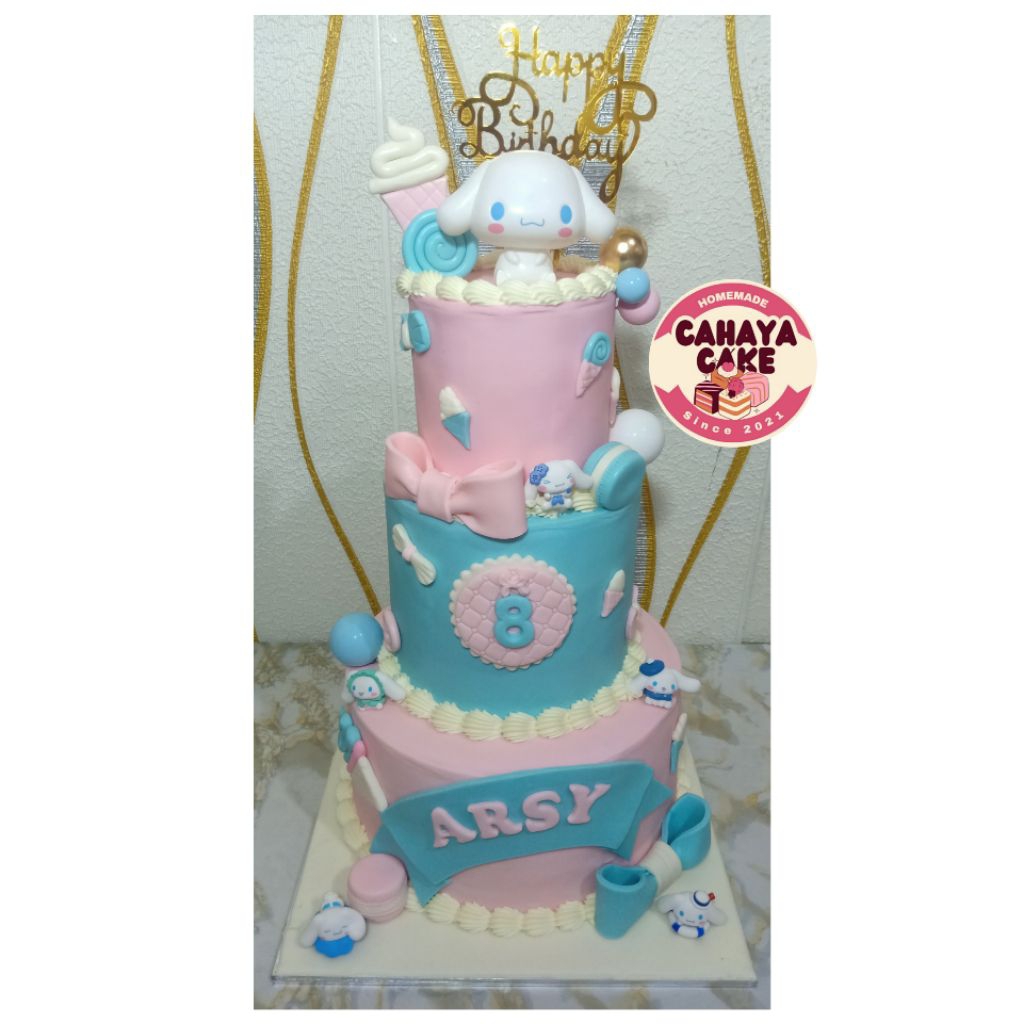 

Cinnamoroll Custom Cake / Kue Ulang Tahun Cinnamoroll Tingkat