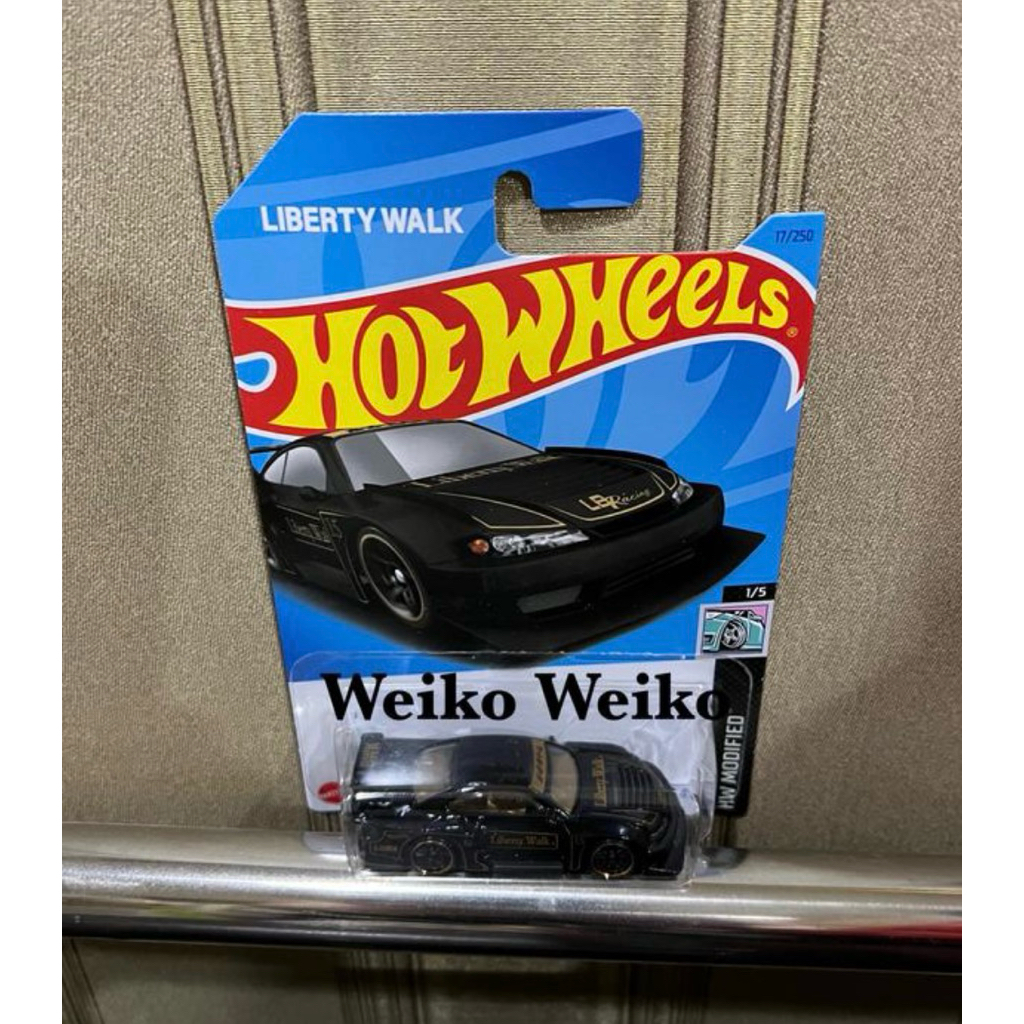 hotwheels liberty walk silhouette nissan silvia s15 lbwk hitam