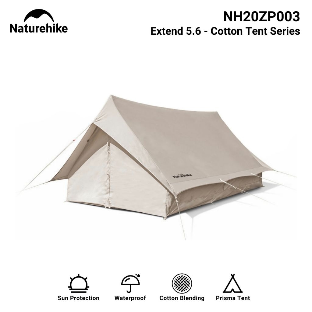 TENDA NATUREHIKE NH20ZP003 EXTEND 5.6 EAVES COTTON SERIES TENT GLAMPING CAMPING PICNIC TRAVELING CAM