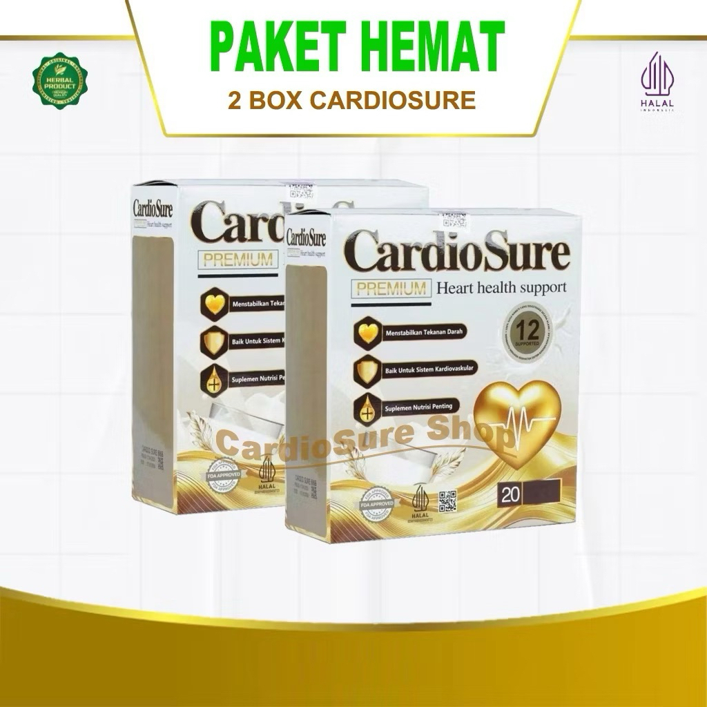 

Paket Hemat 2 Box Cardiosure Susu Herbal Hipertensi Jantung Darah Tinggi Kolesterol Stroke Asam Ur