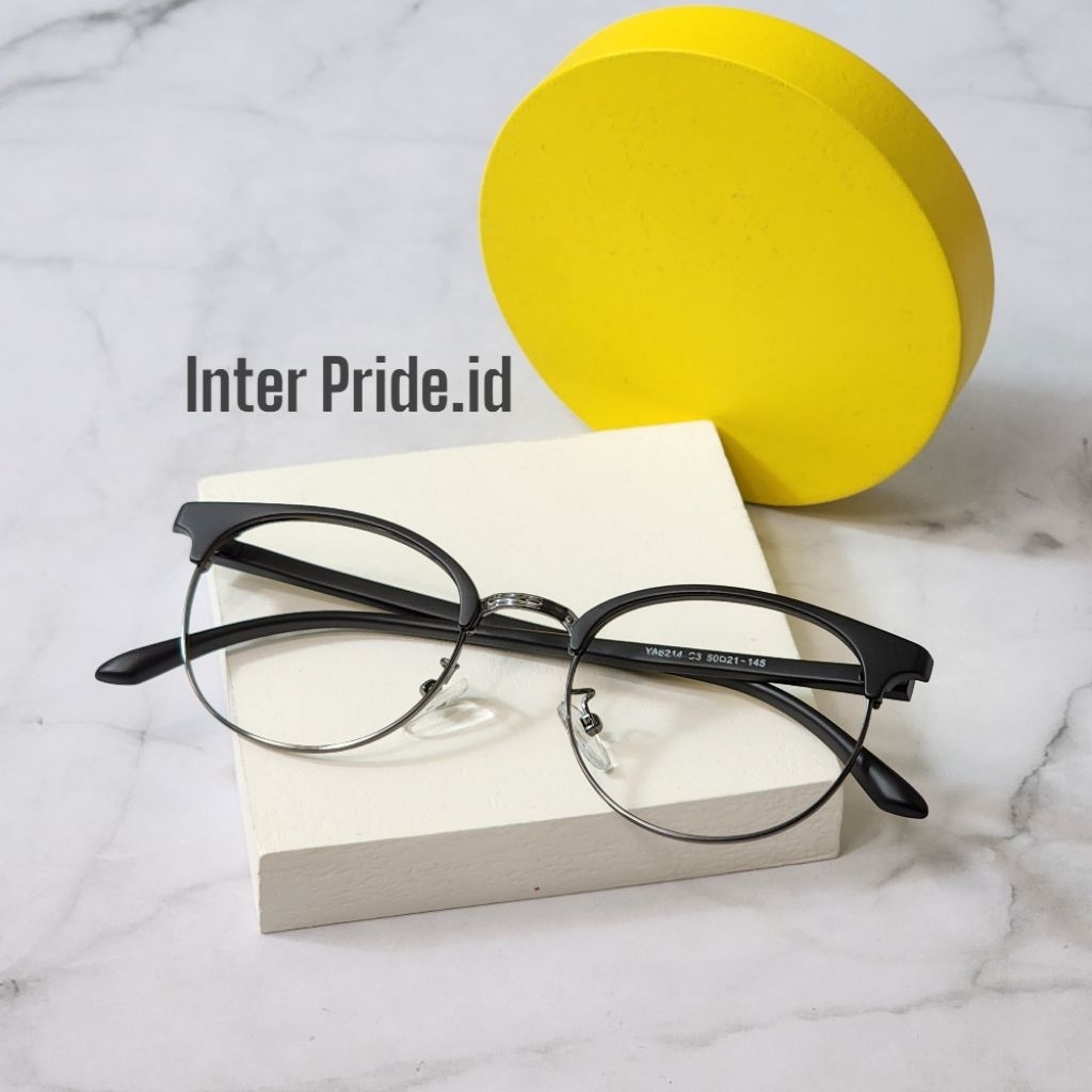 KACAMATA PRIA & WANITA OVAL Frame Besi Titanium ,PHOTOCROMIC BLUECROMIC EYEWEAR GLASSES FASHION